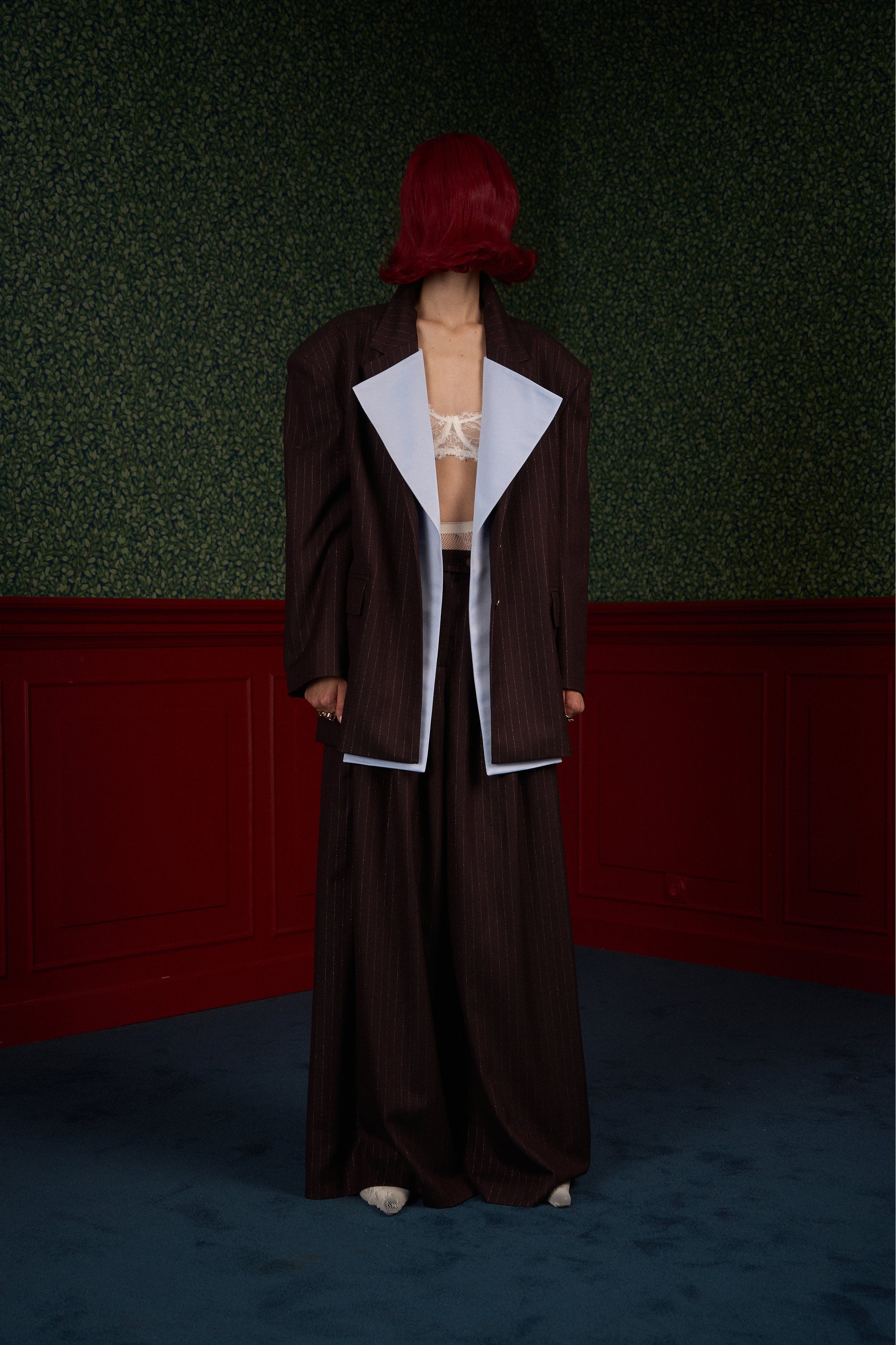 Wide Pinstripe Suit Pants "Iconic"