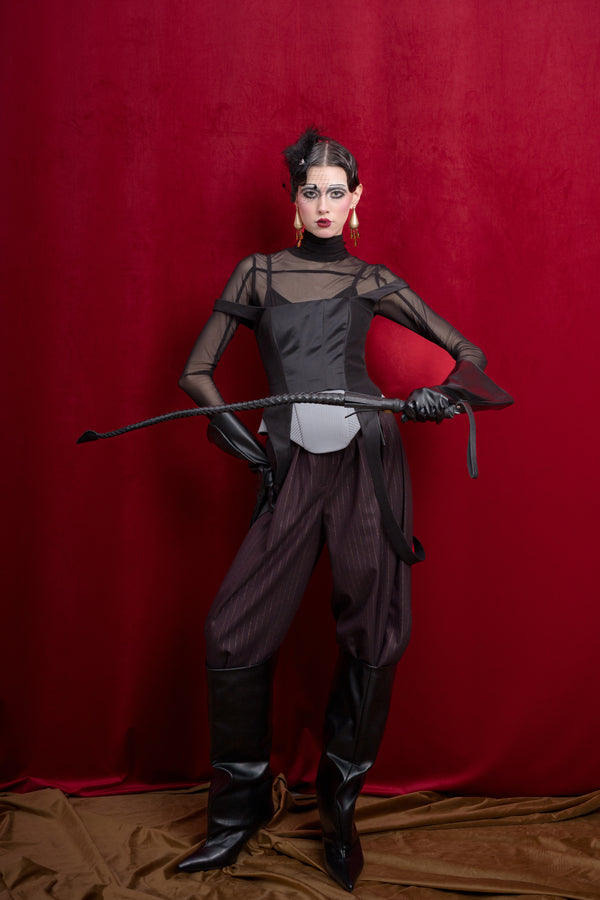 Satin Corset with Double Straps and a Bra-Top Effect “Siren”