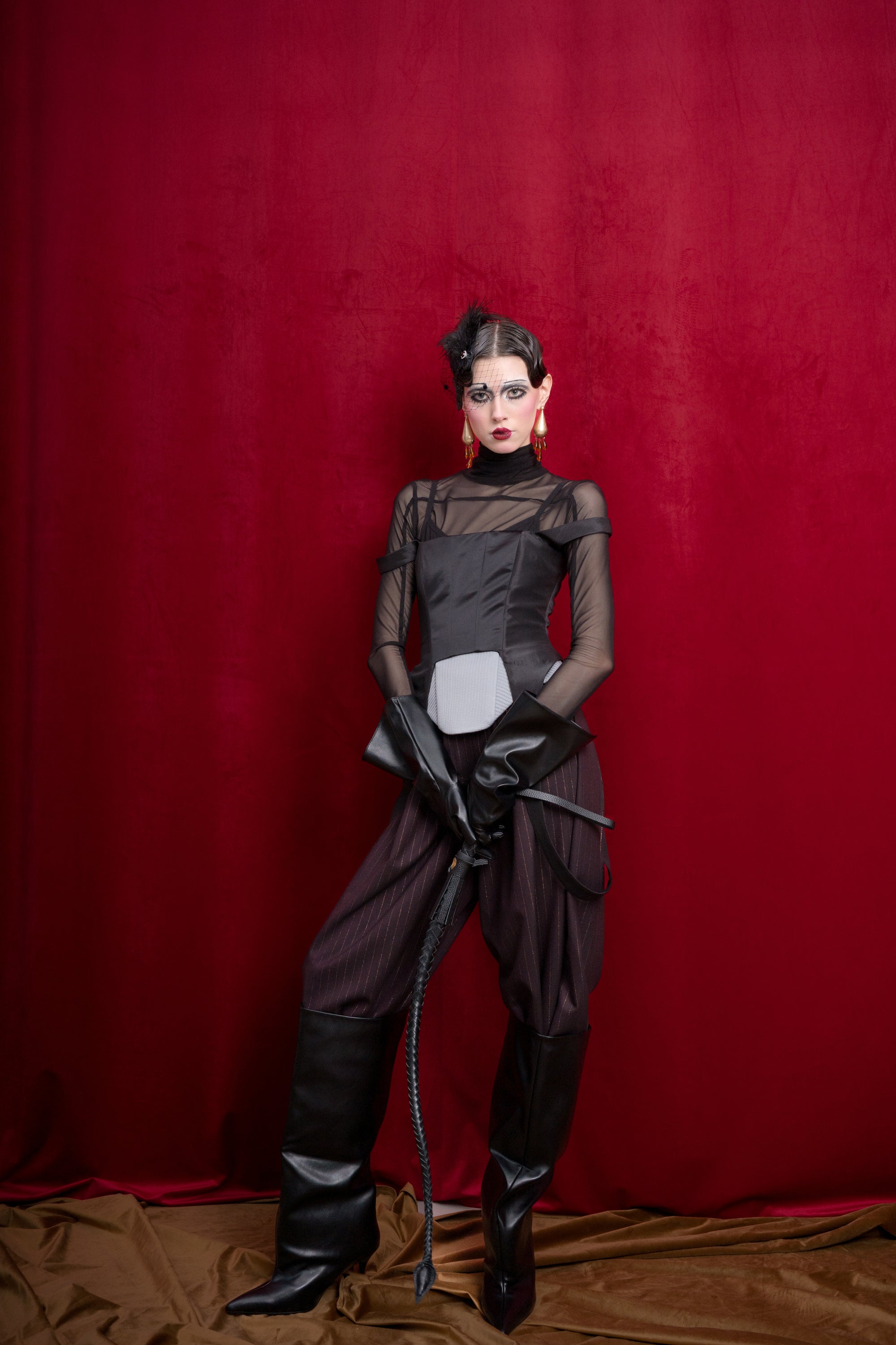 Satin Corset with Double Straps and a Bra-Top Effect “Siren”