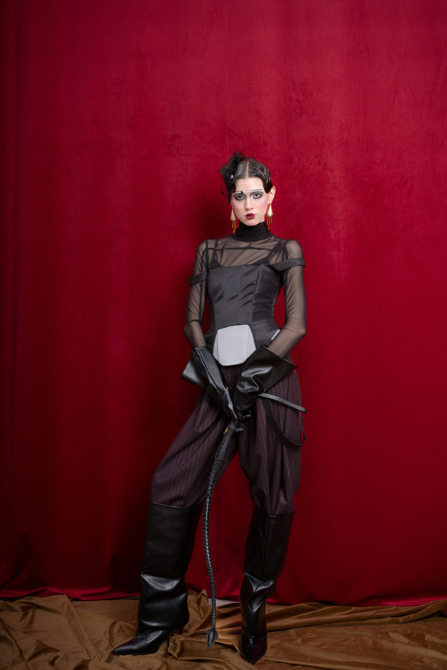 Double-Strap Satin Corset Top