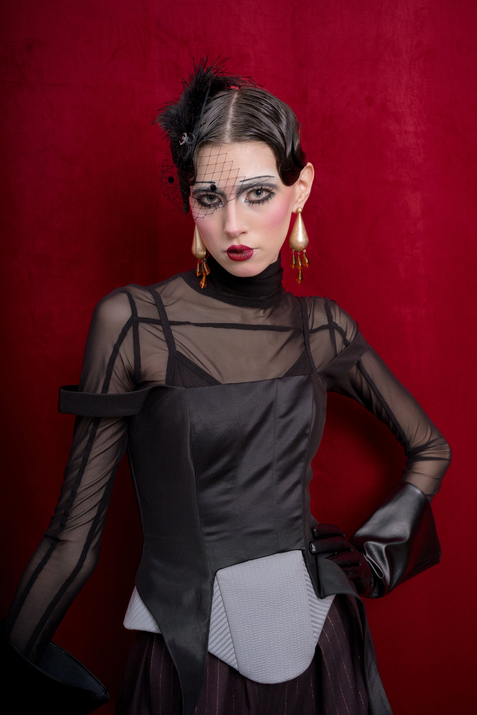 Satin Corset with Double Straps and a Bra-Top Effect “Siren”