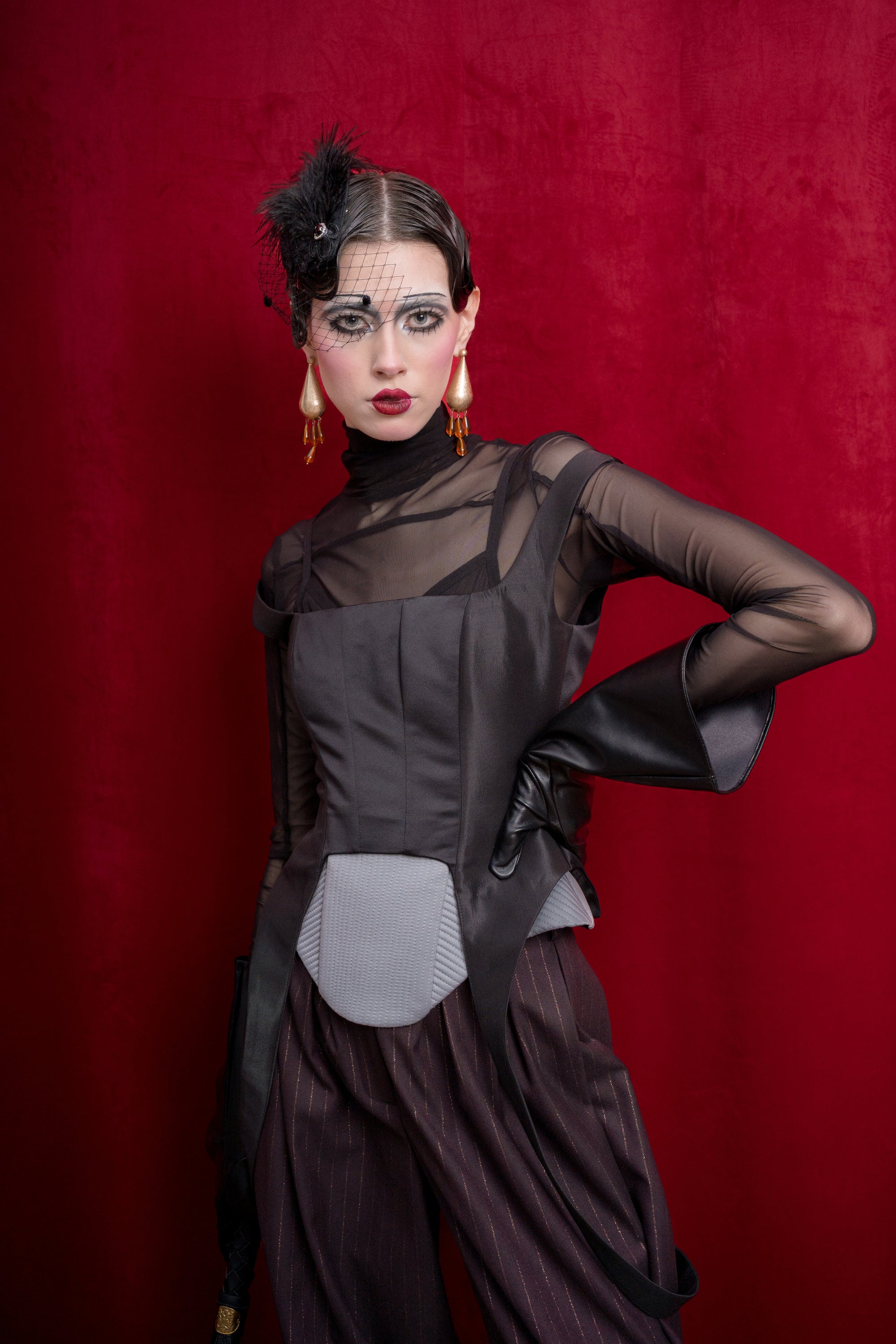 Satin Corset with Double Straps and a Bra-Top Effect “Siren”