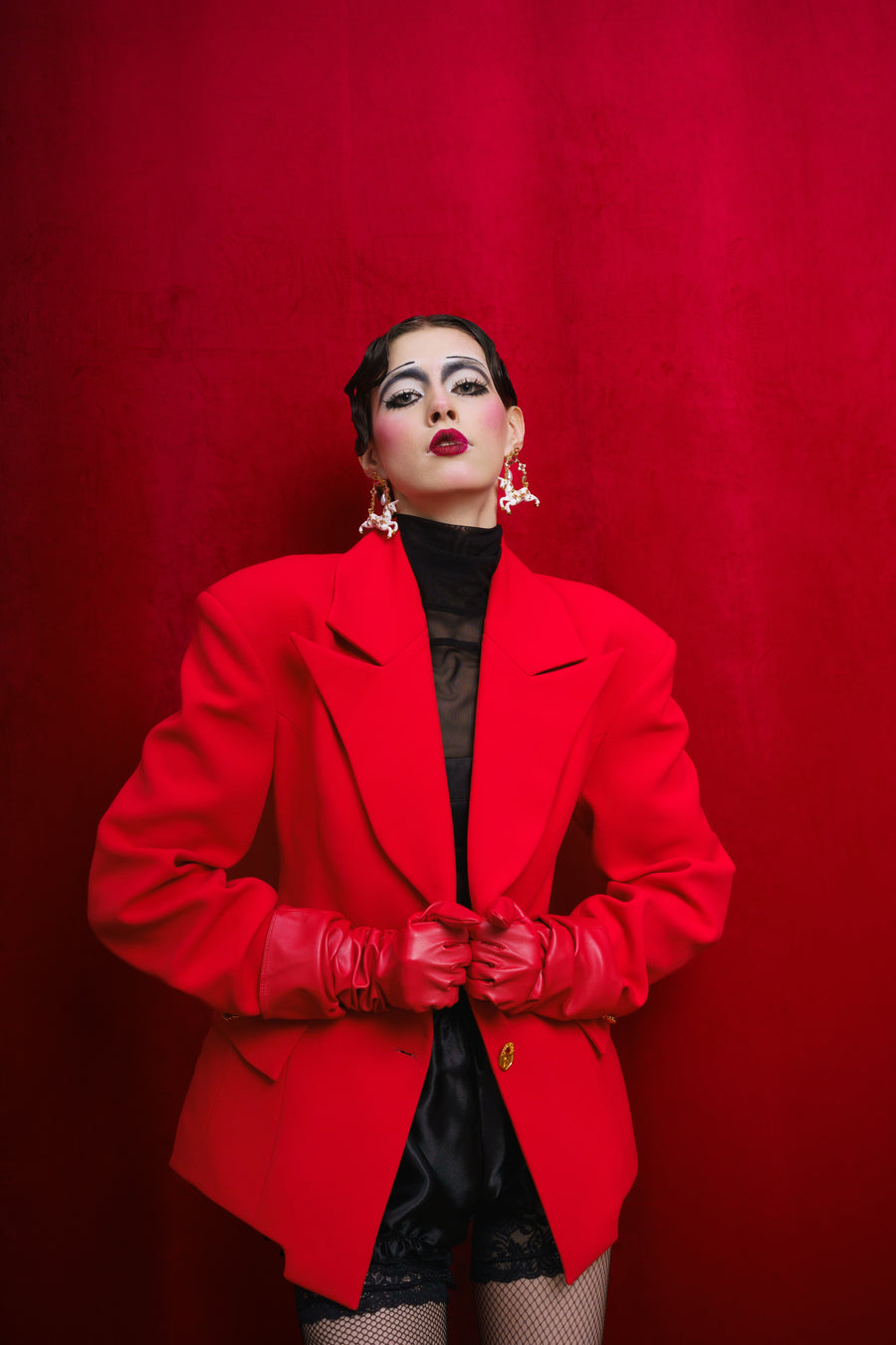 Red Tailored Blazer