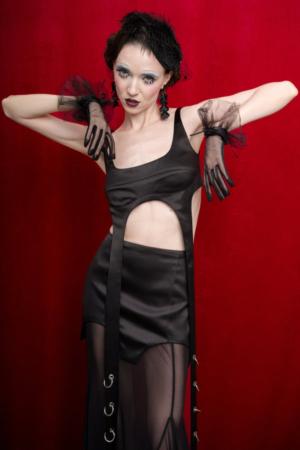 The Queen 2-Piece Set: Turtleneck & Satin Top