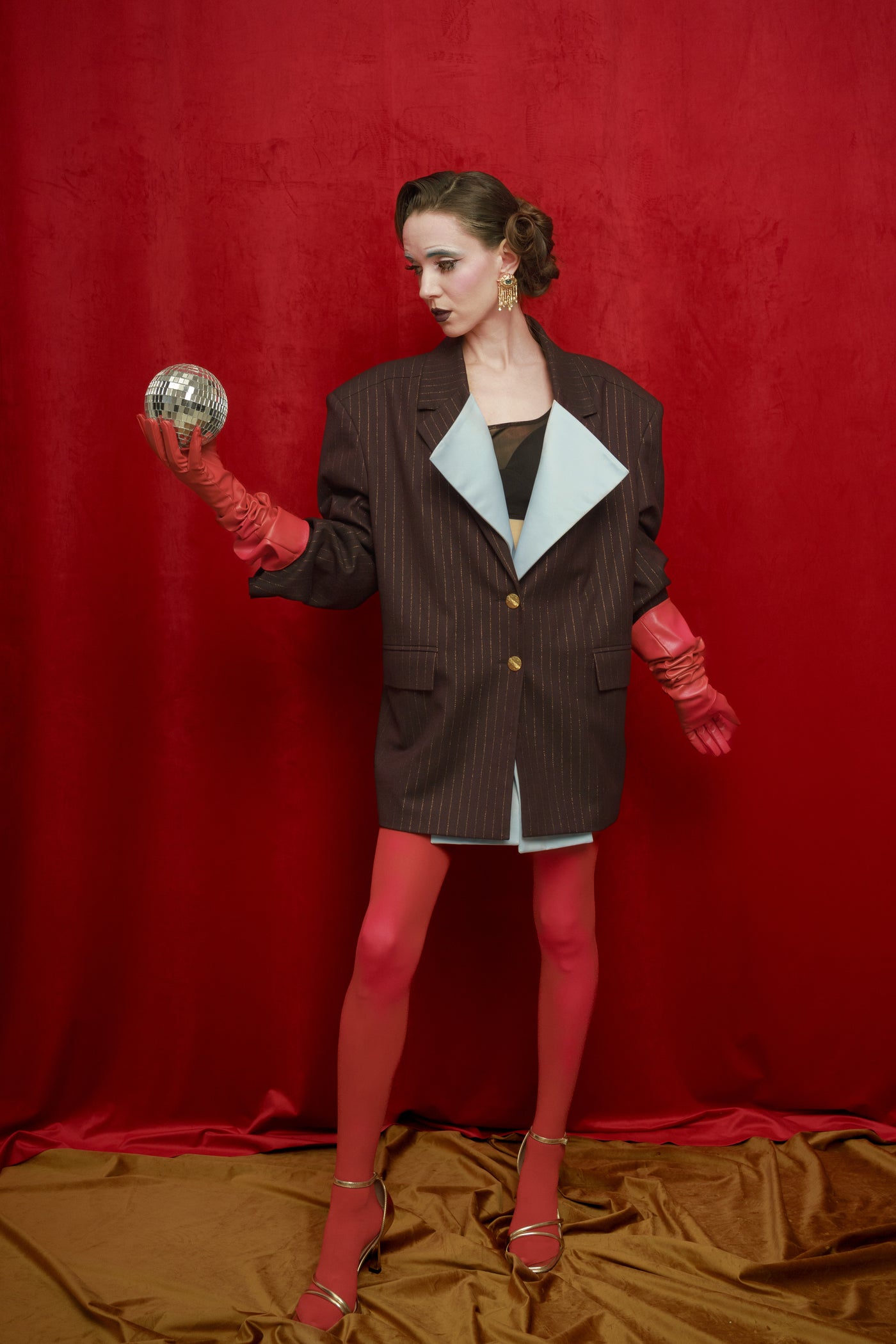 Pinstripe Oversized Blazer