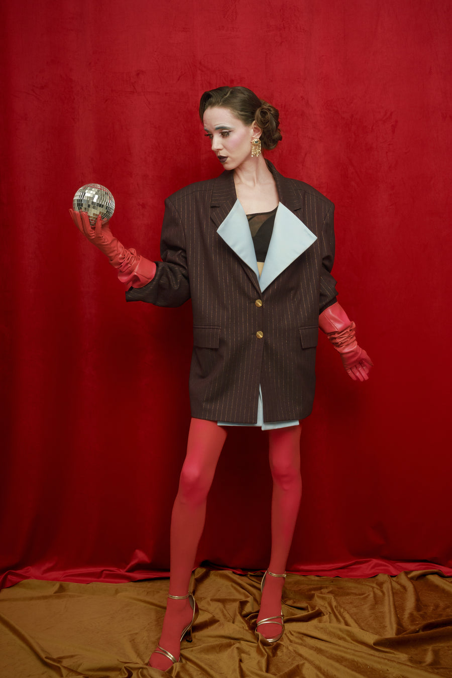 Pinstripe Oversized Blazer