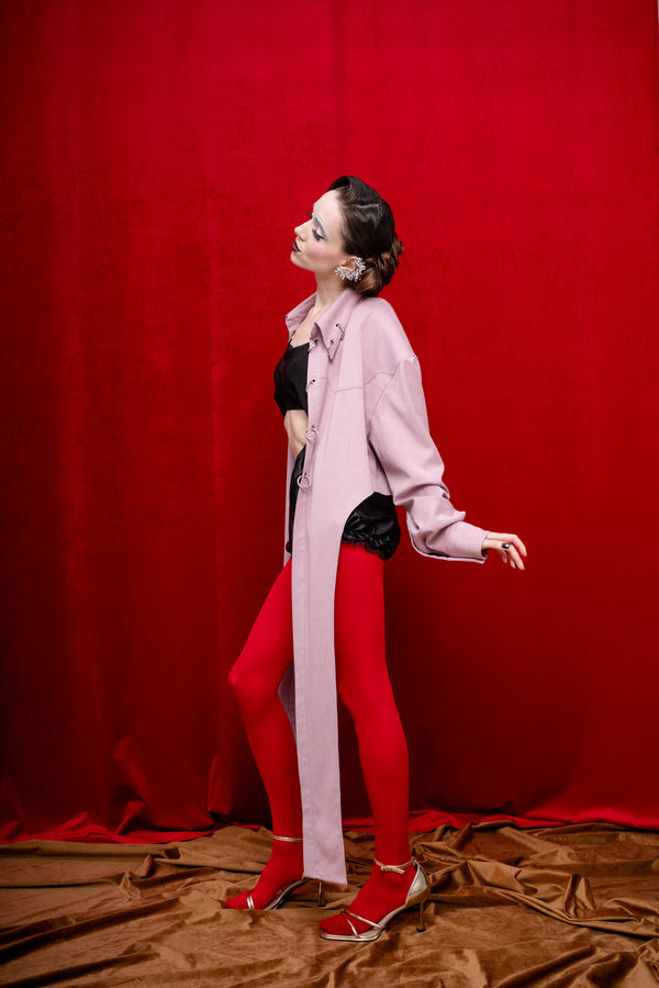 Strong-Shoulder Oversized Shirt “The Doll”