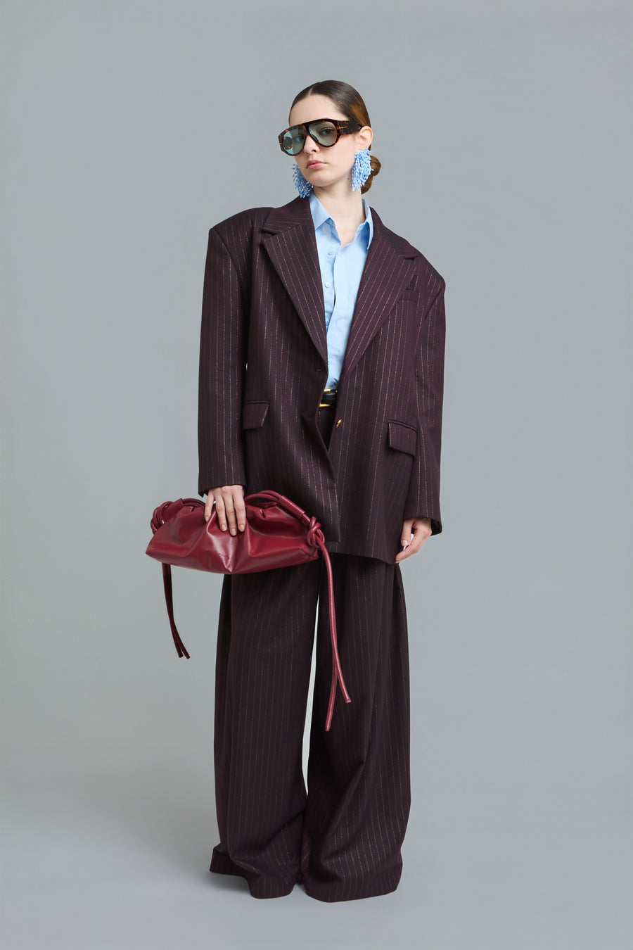 Pinstripe Oversized Blazer