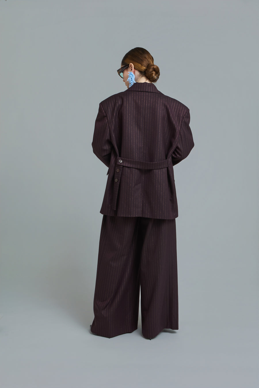 Pinstripe Oversized Blazer