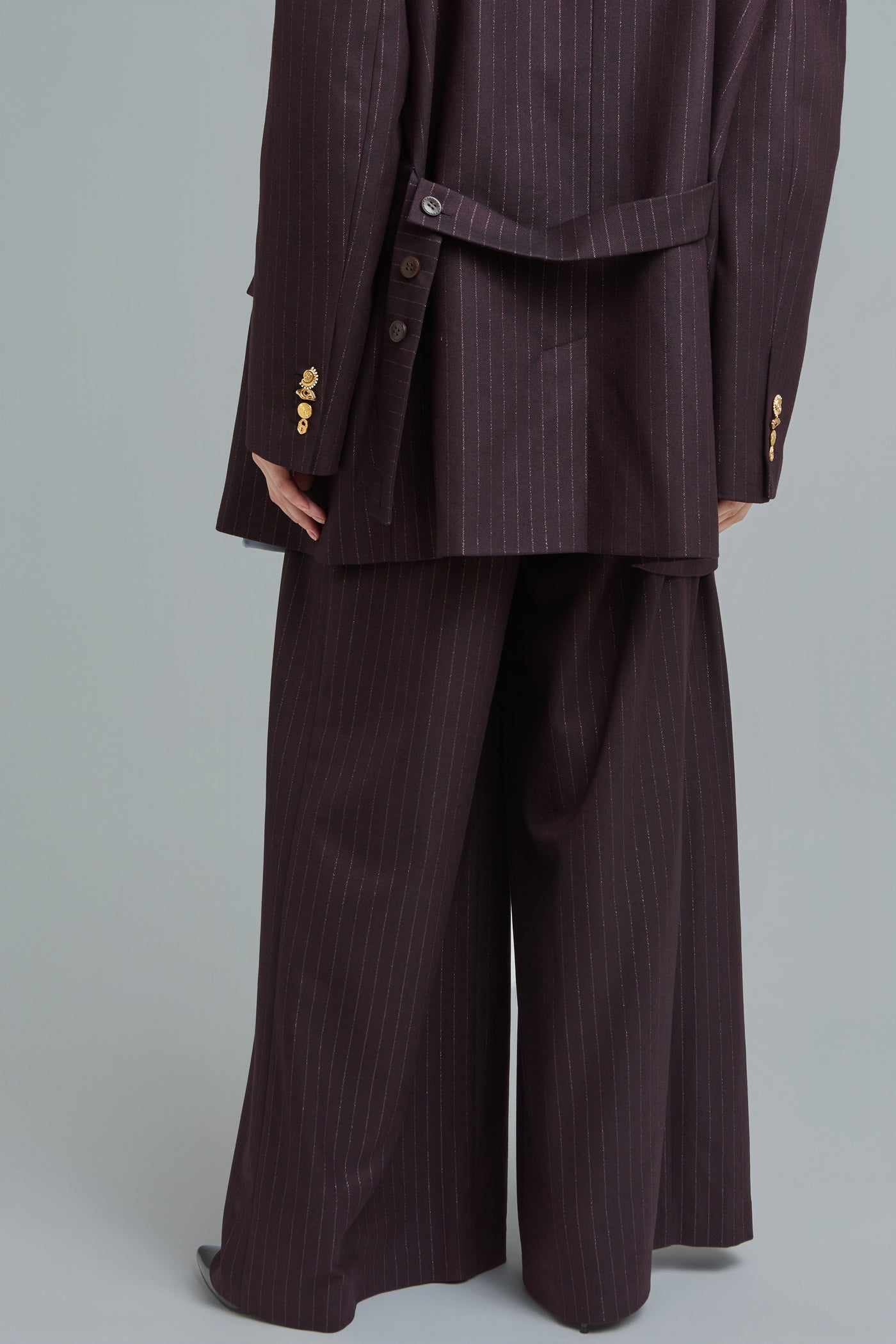 Pinstripe Oversized Blazer