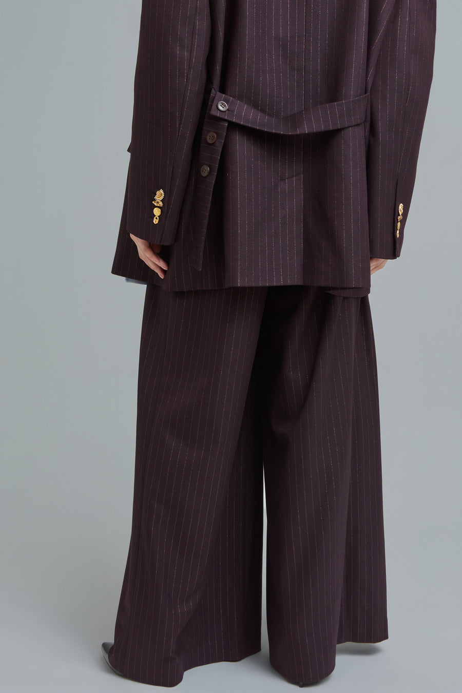 Pinstripe Oversized Blazer