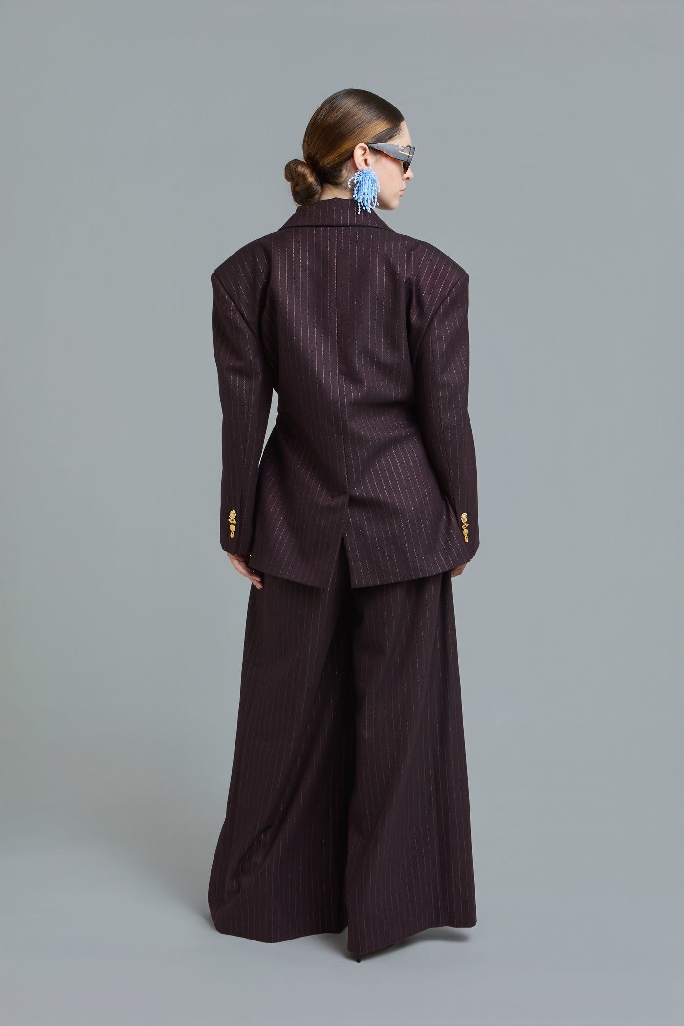 Pinstripe Oversized Blazer