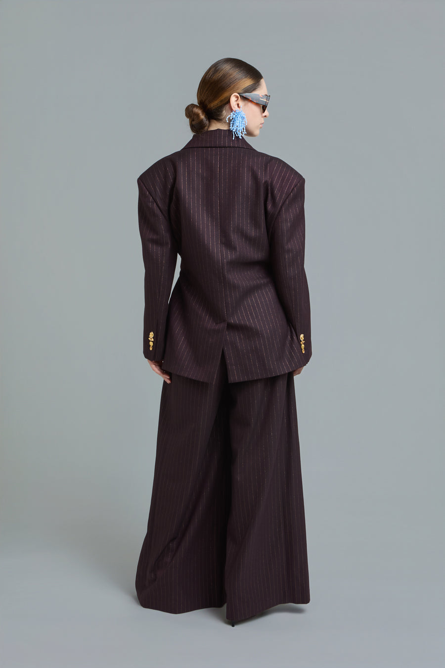 Pinstripe Oversized Blazer