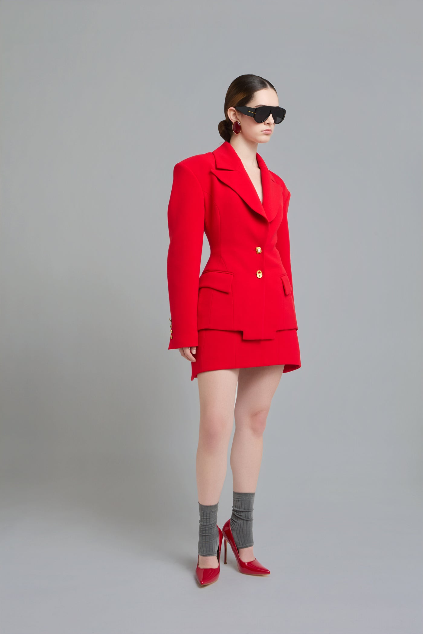 Red Tailored Blazer