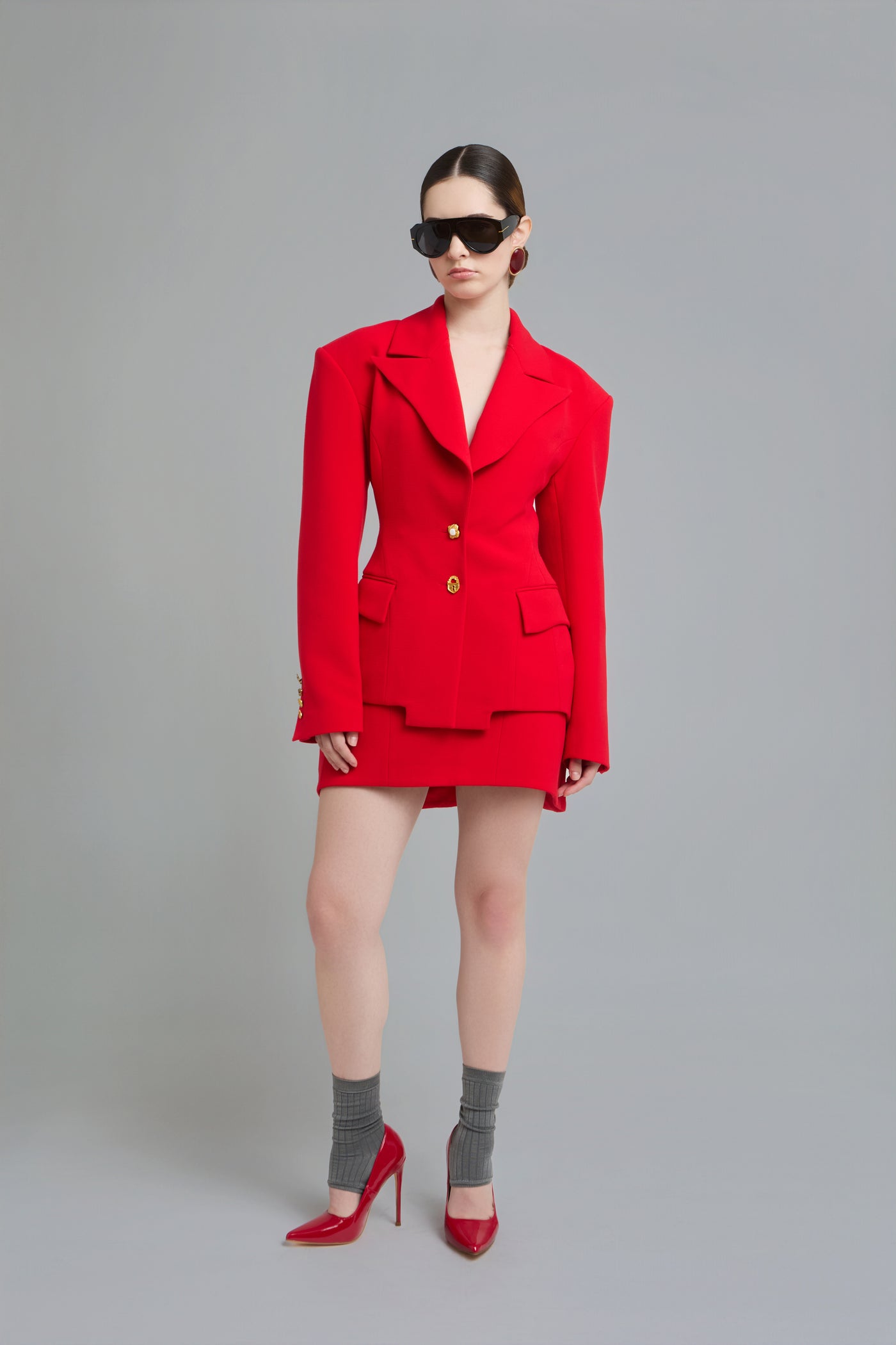 Red Tailored Blazer