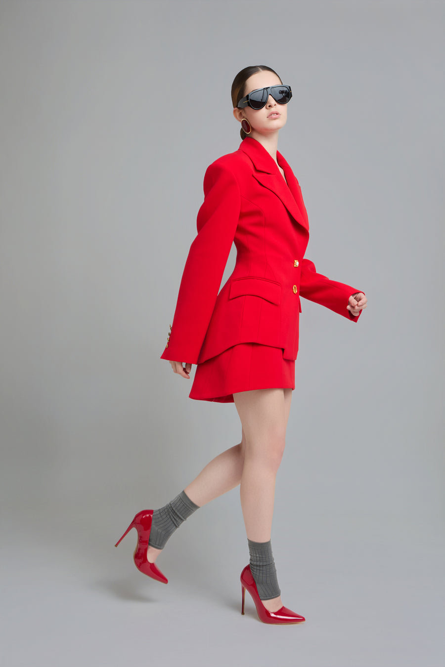 Red Tailored Blazer