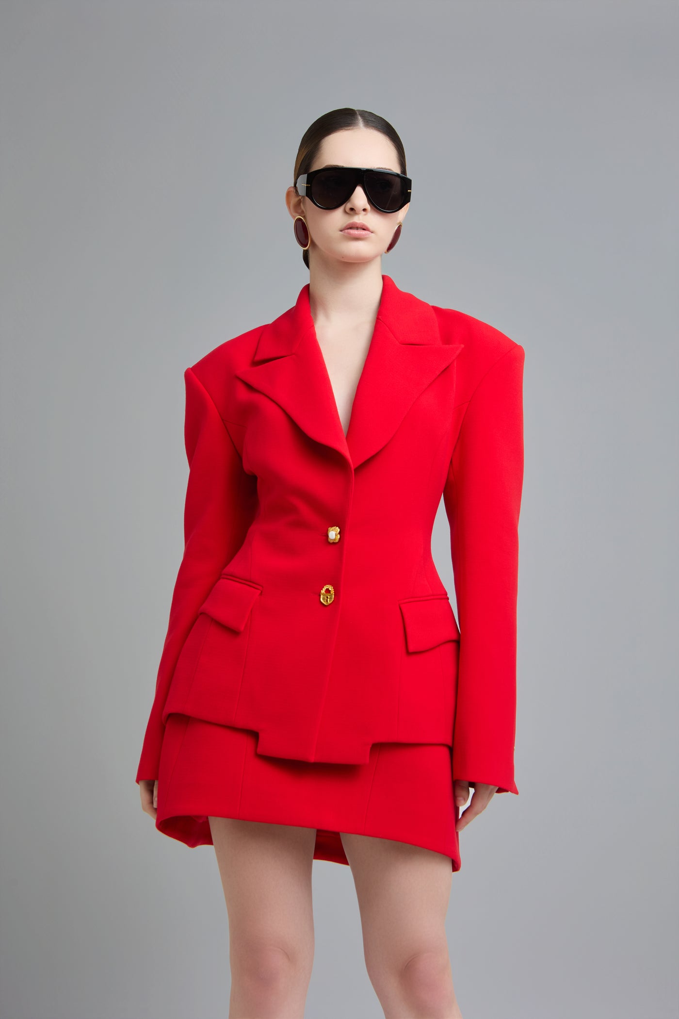 Red Tailored Blazer