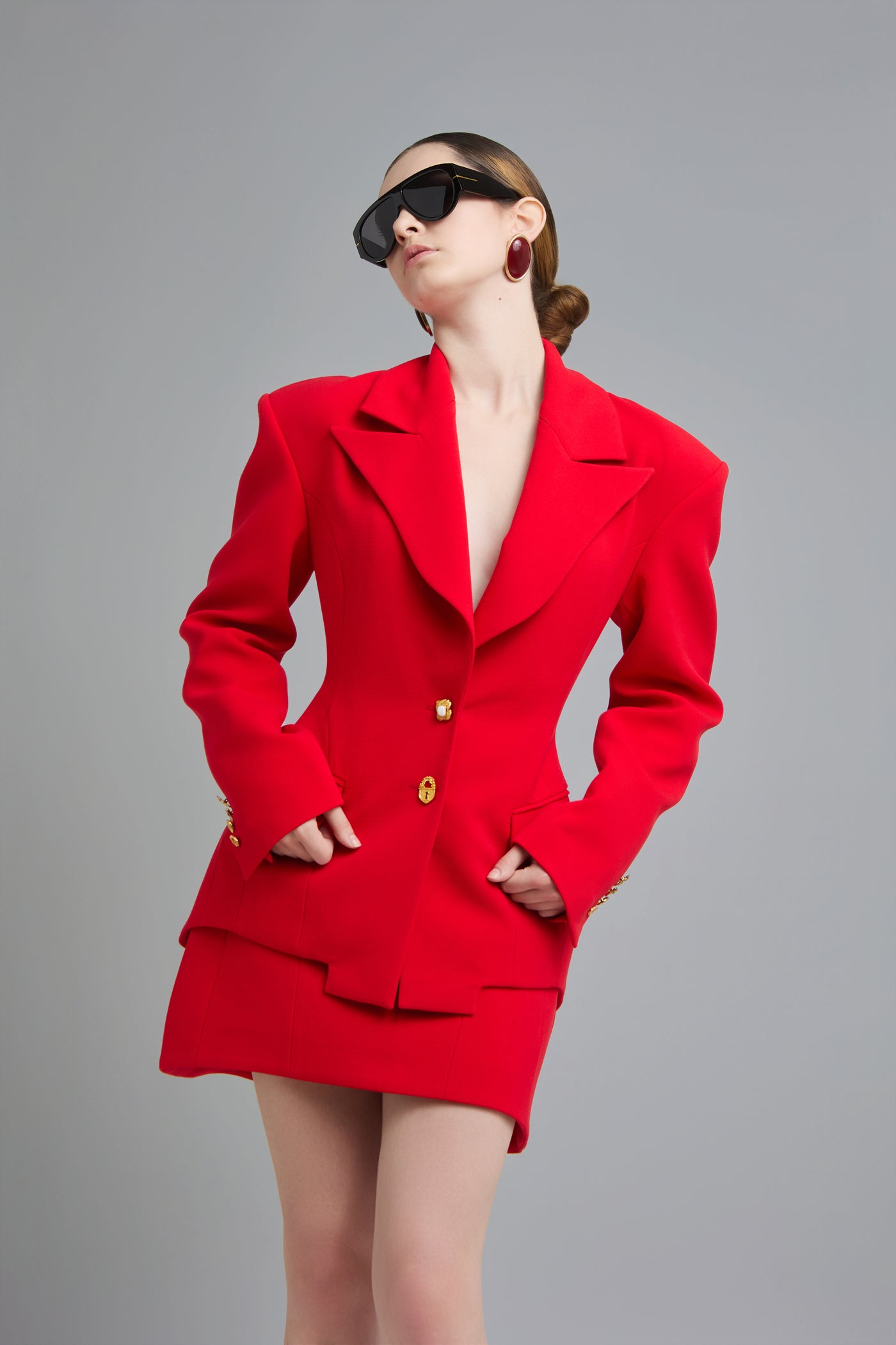 Red Tailored Blazer
