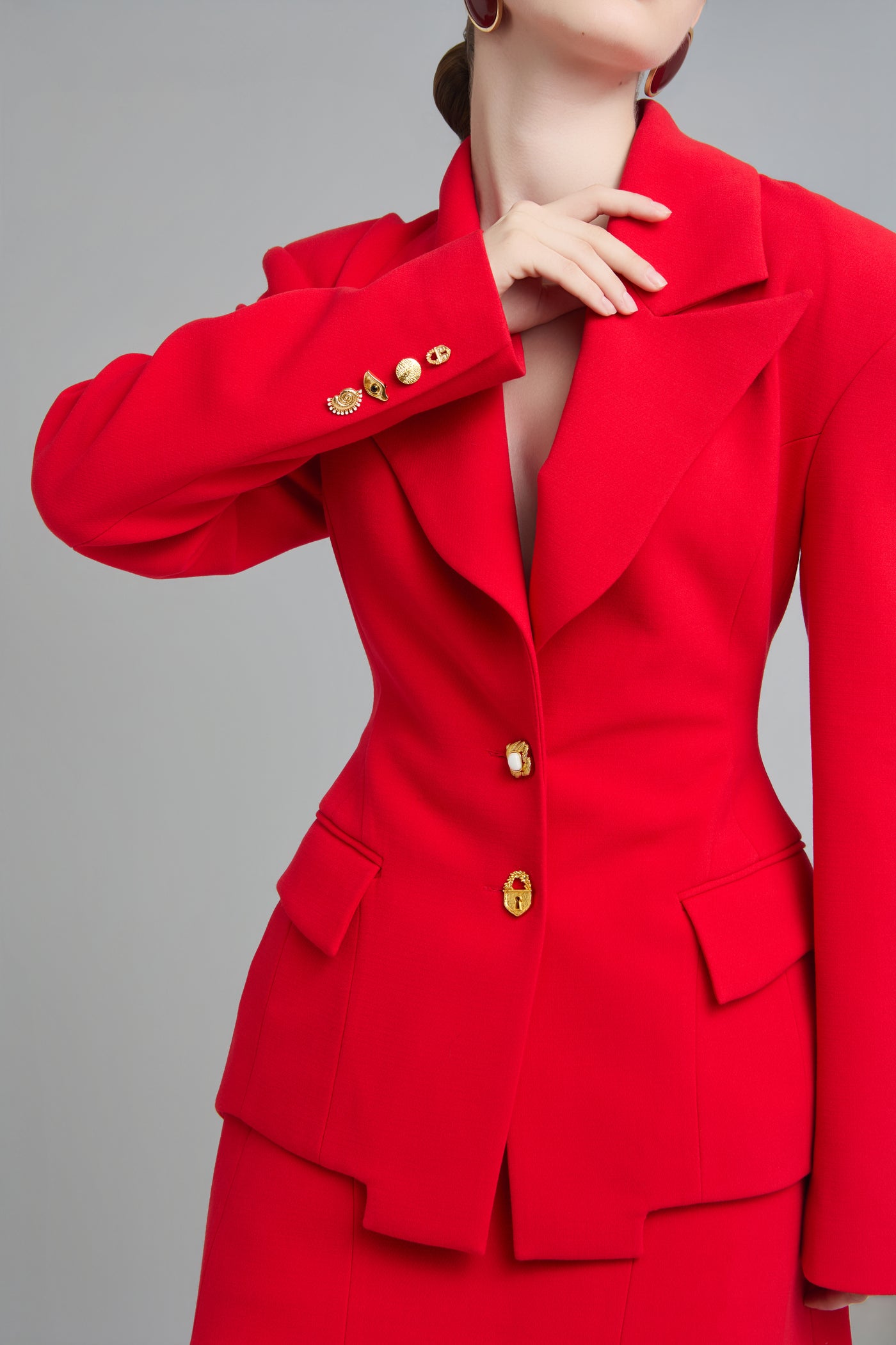Red Tailored Blazer