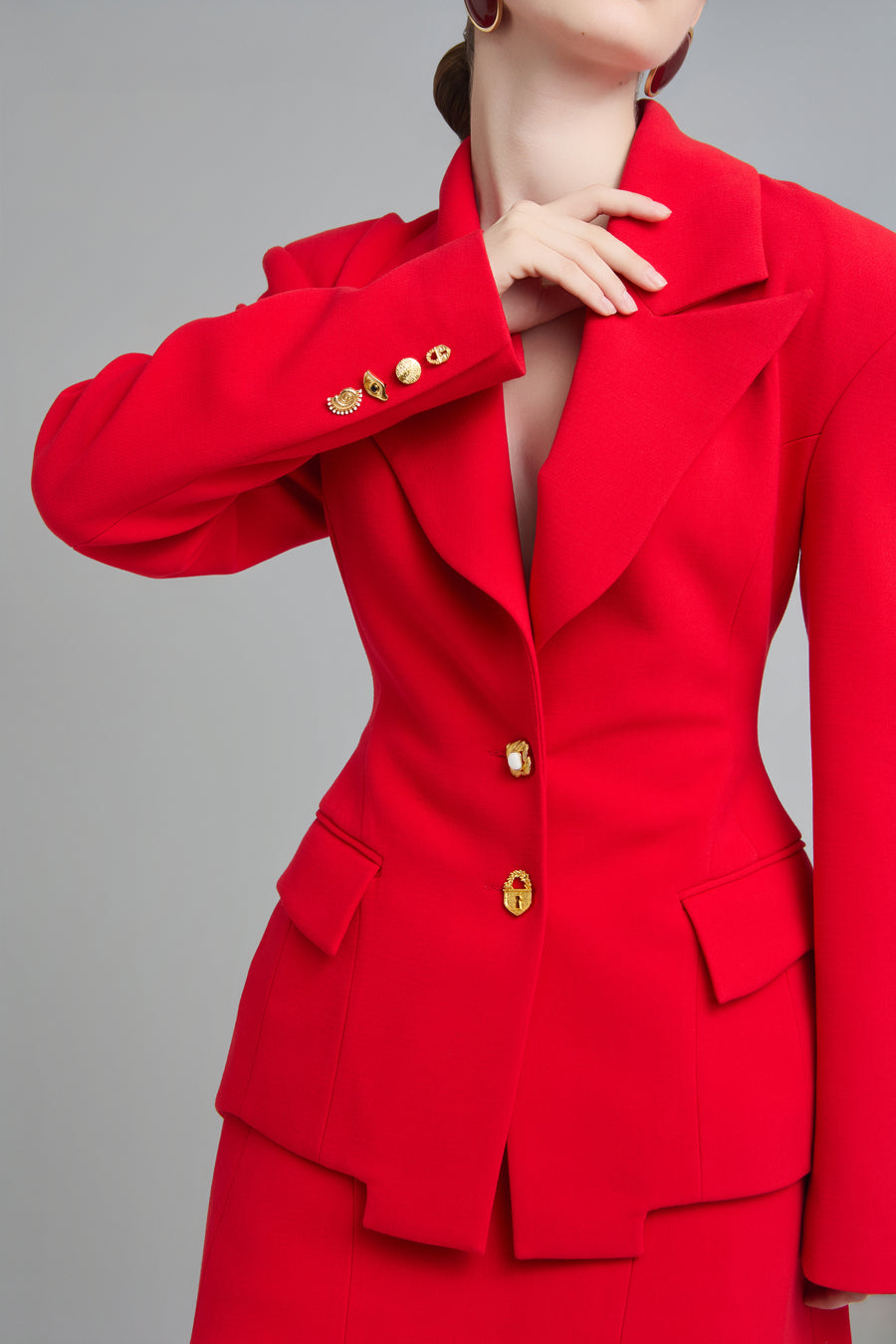 Red Tailored Blazer