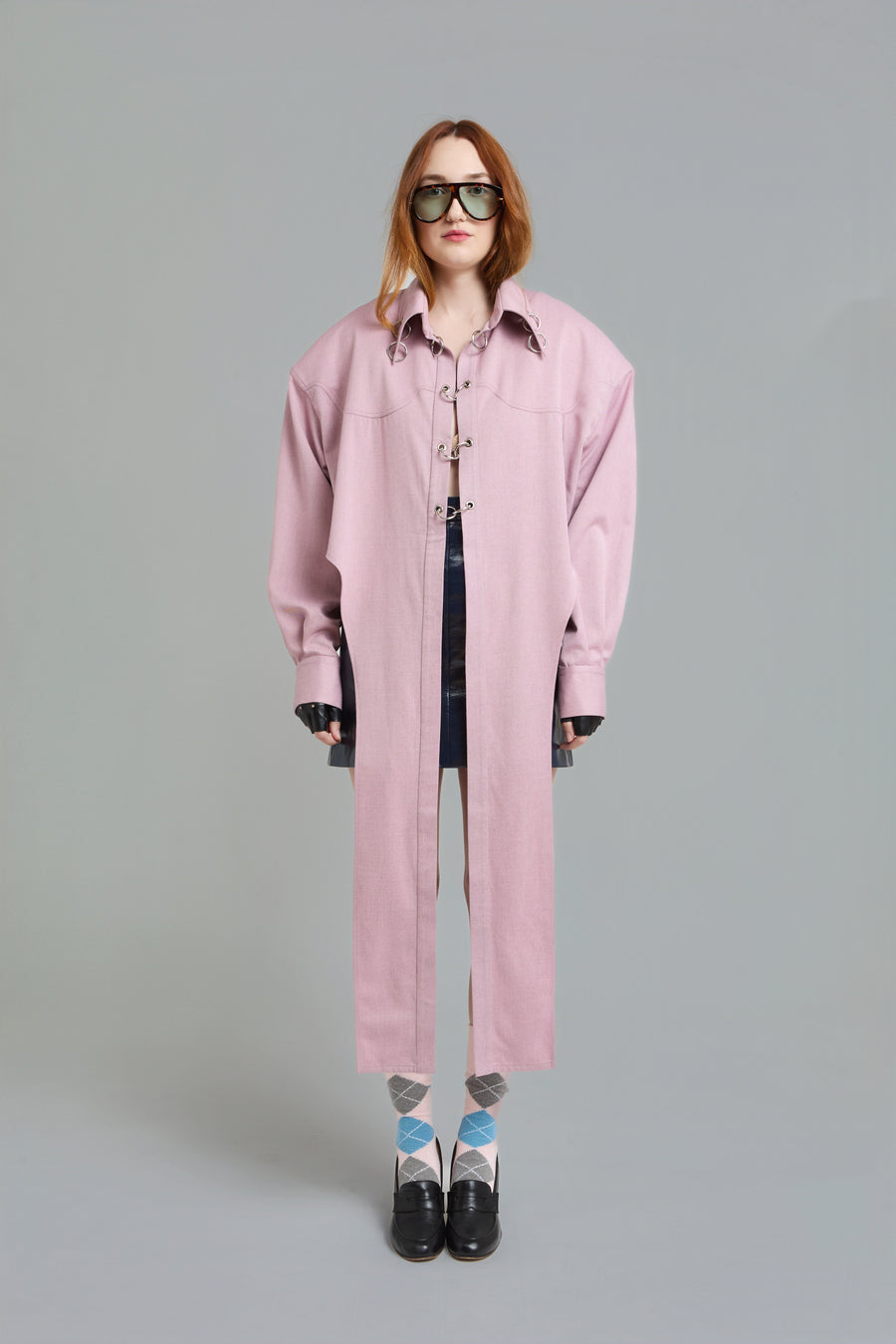 Strong-Shoulder Oversized Shirt by Naked Doll
