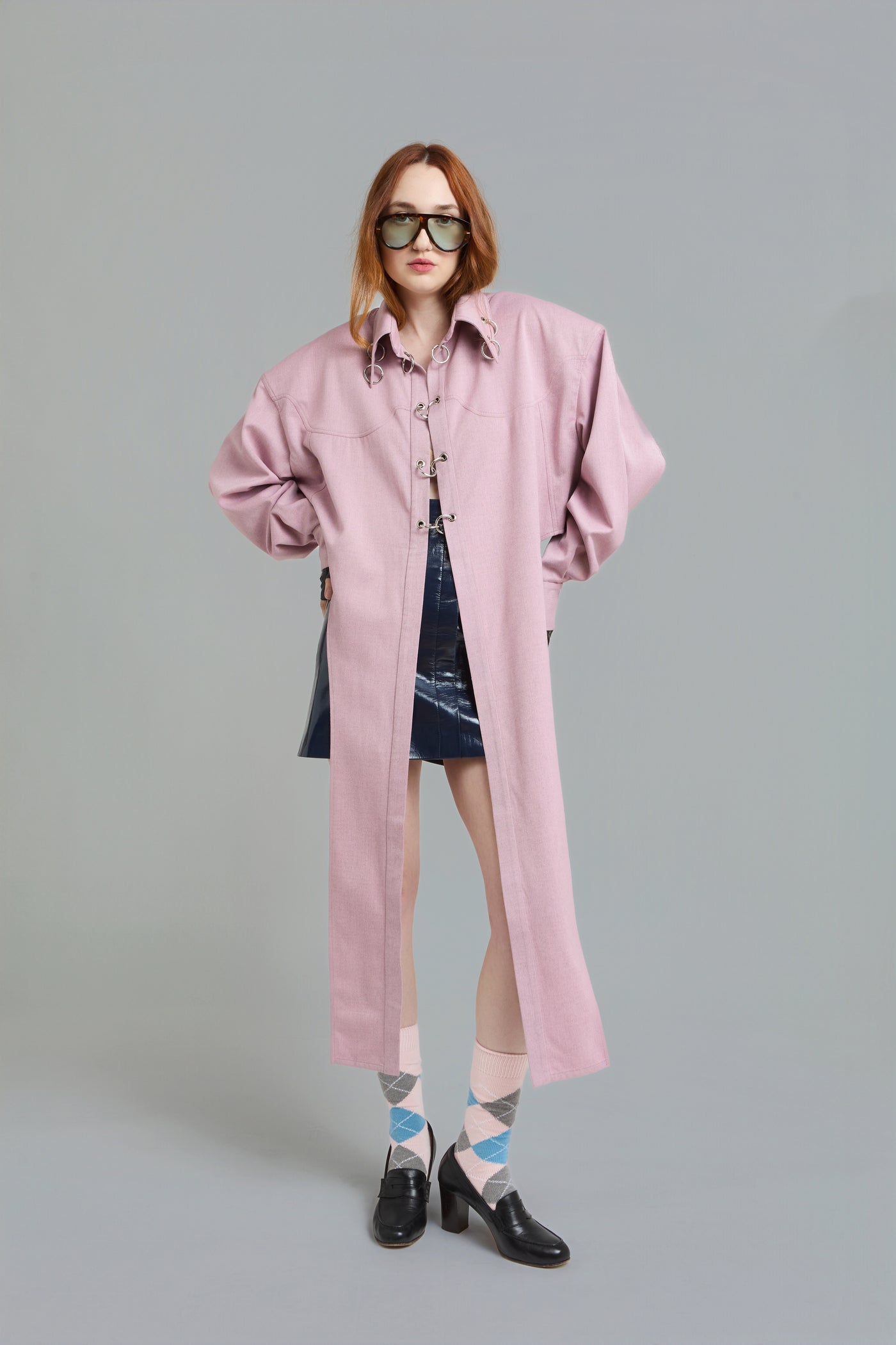 Strong-Shoulder Oversized Shirt