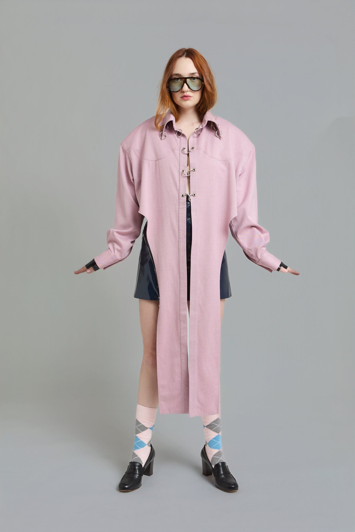 Strong-Shoulder Oversized Shirt