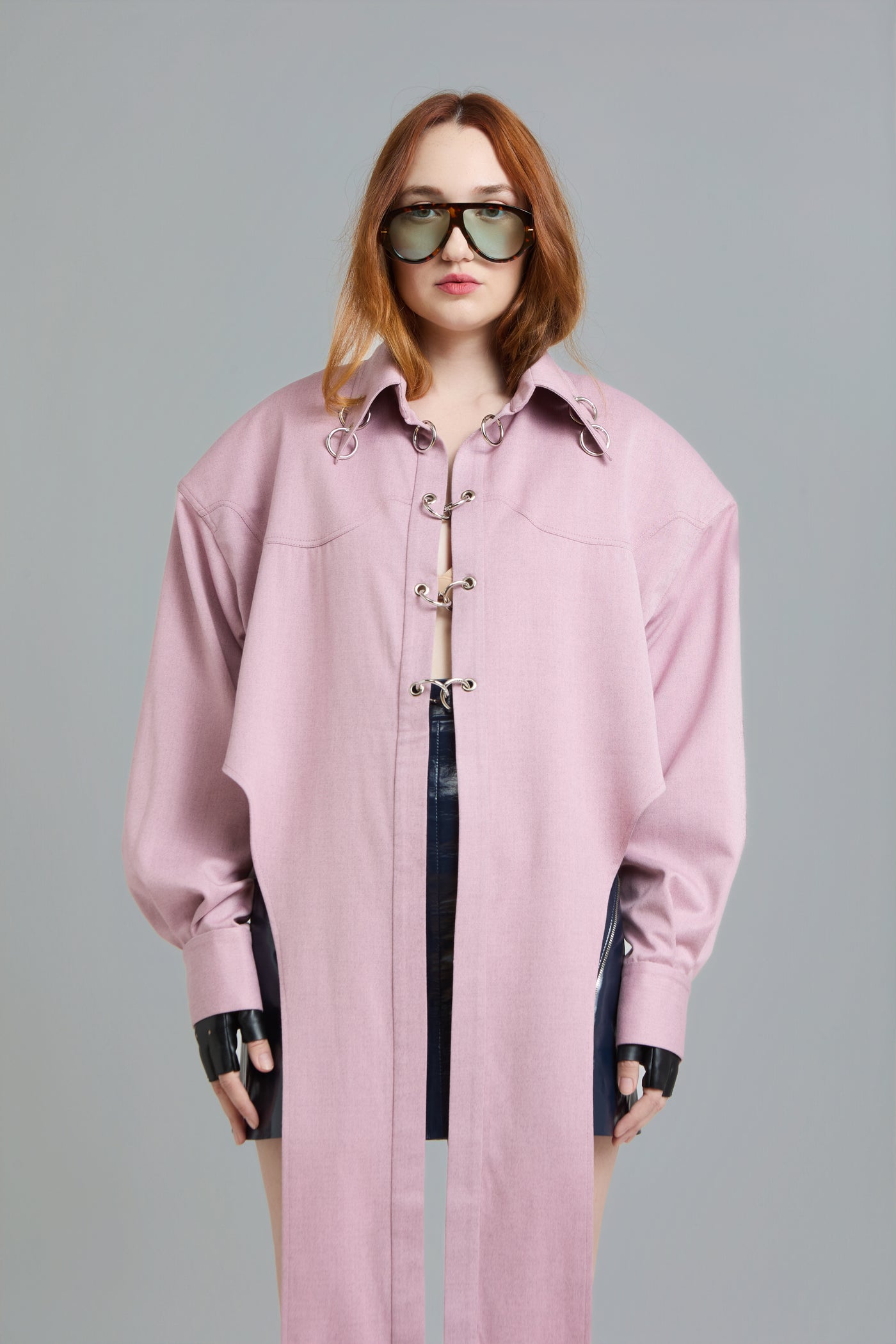 Strong-Shoulder Oversized Shirt