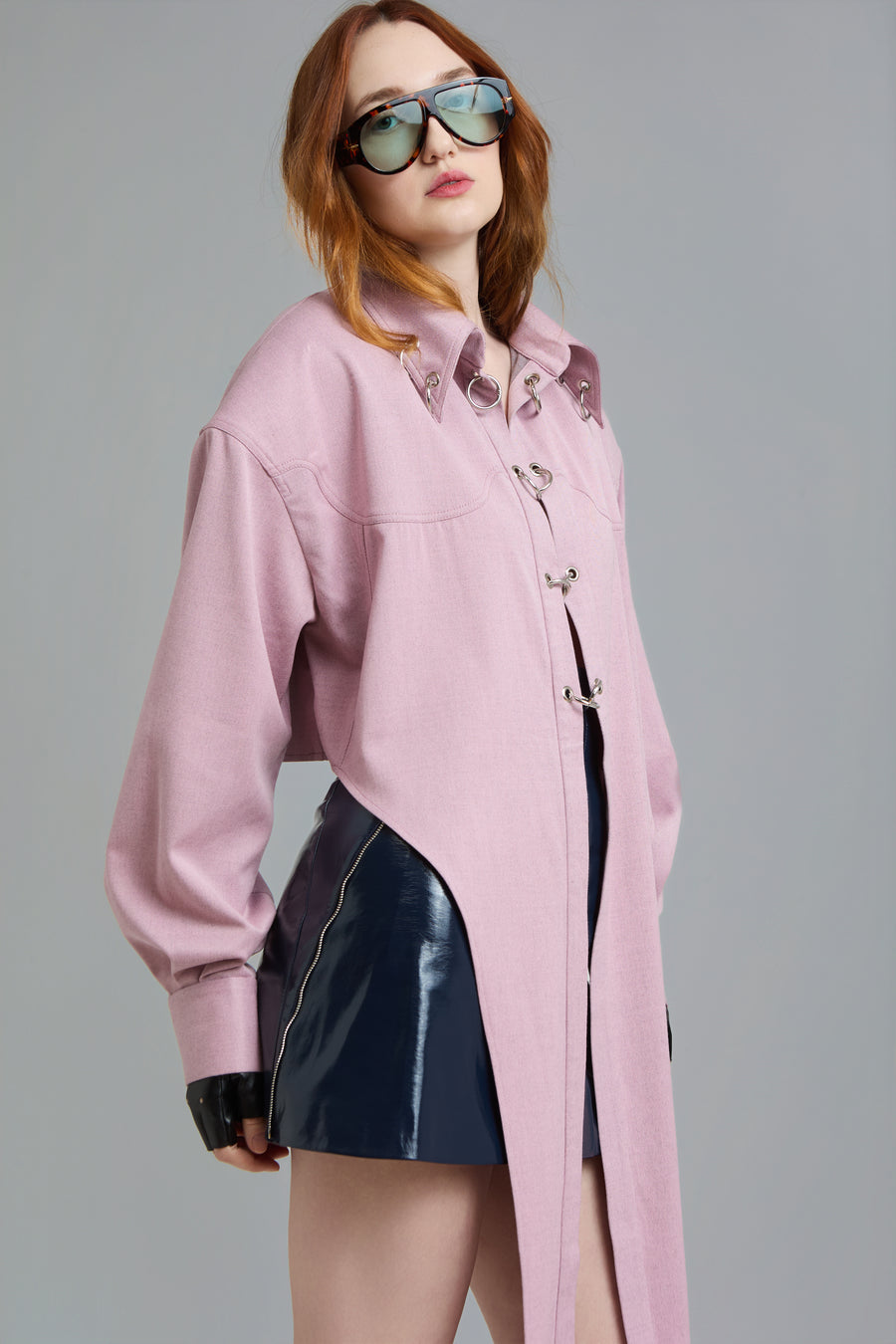 Strong-Shoulder Oversized Shirt