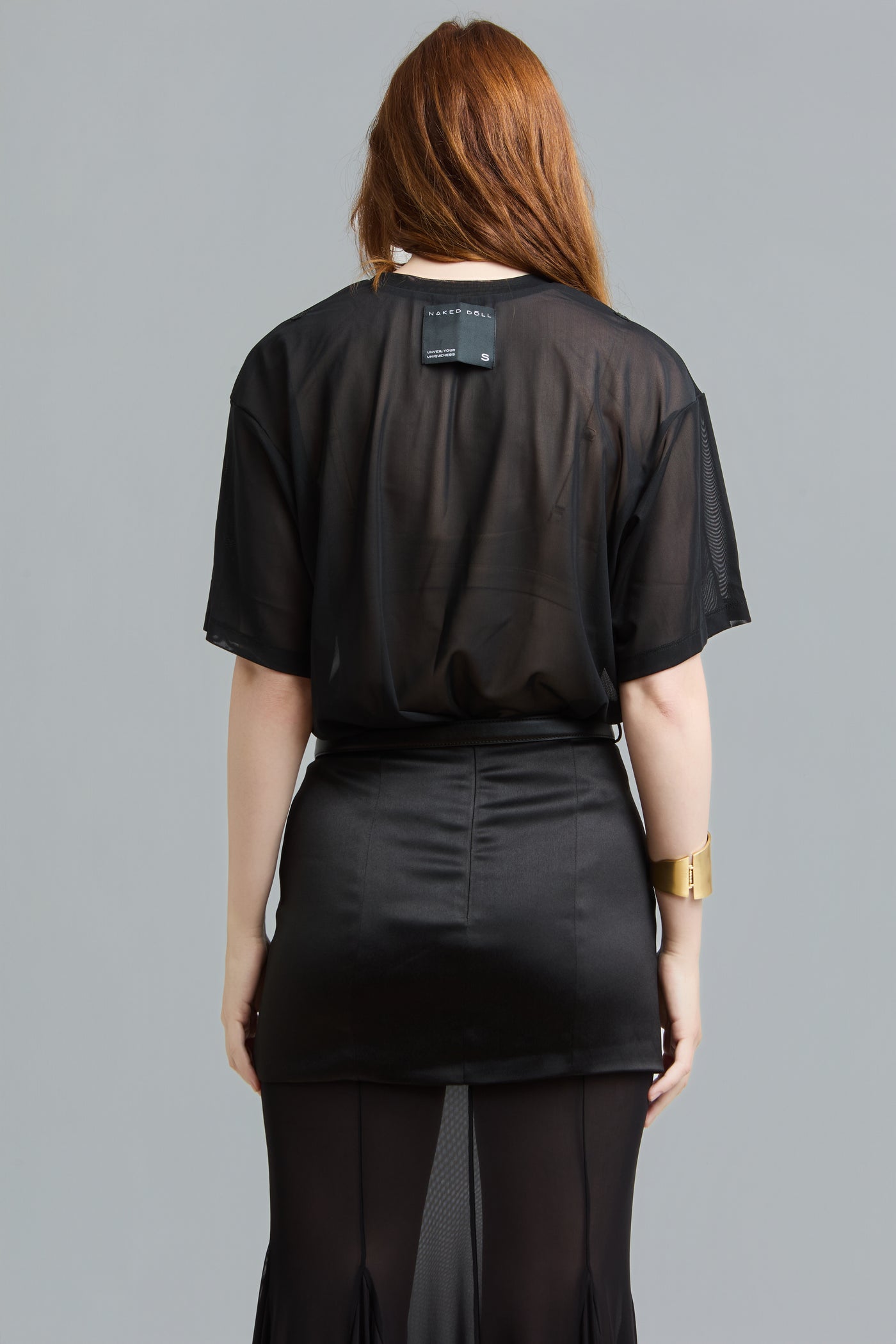 Satin & Sheer Maxi Skirt