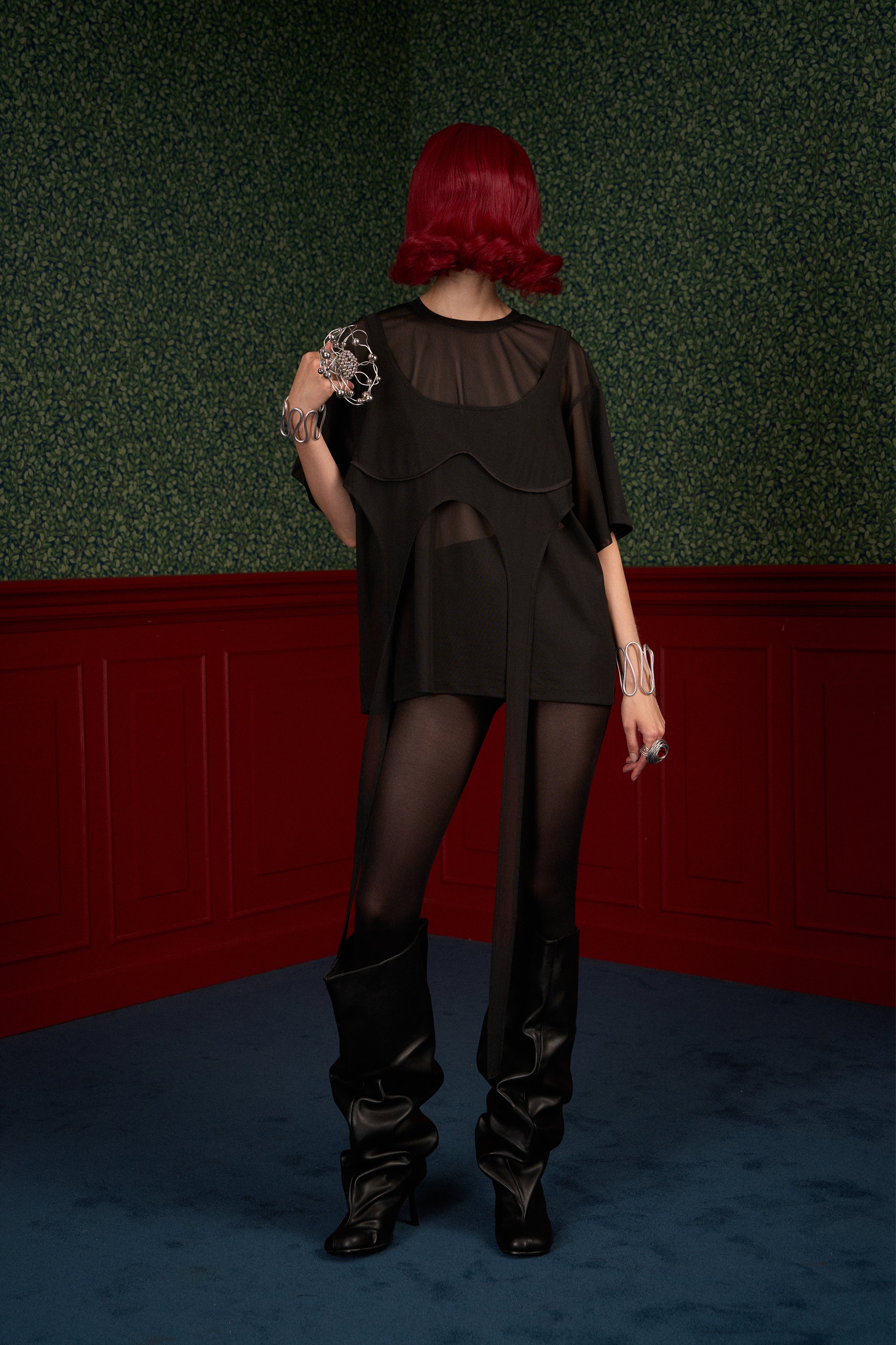Mesh Oversized T-Shirt & Top Set “The Fearless One”