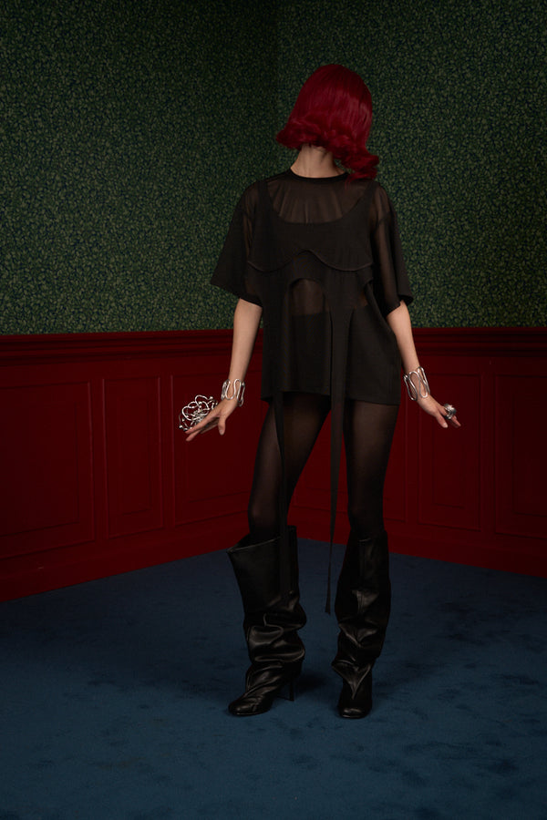 Mesh Oversized T-Shirt & Top Set “The Fearless One”