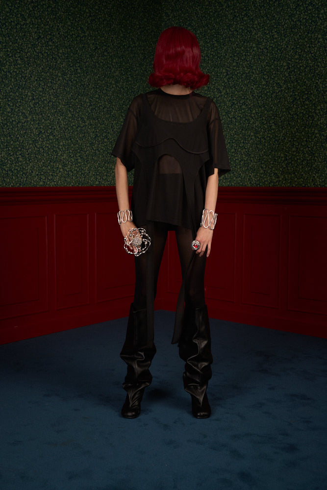 Mesh Oversized T-Shirt & Top Set “The Fearless One”