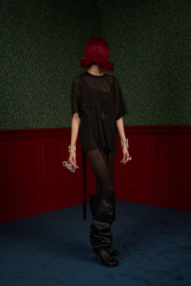 Mesh Oversized T-Shirt & Top Set “The Fearless One”