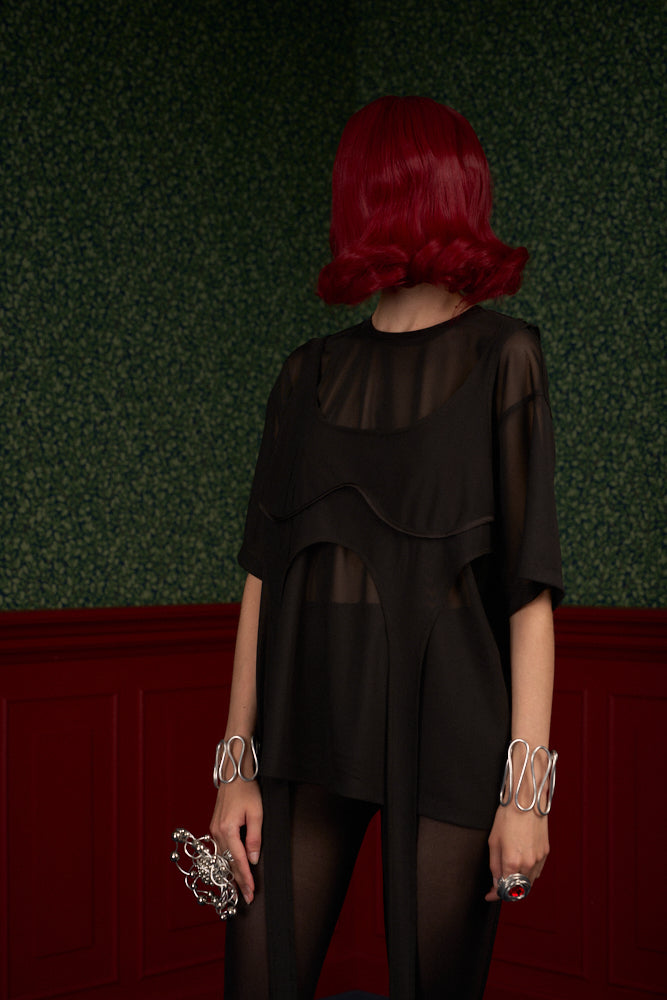 Mesh Oversized T-Shirt & Top Set “The Fearless One”