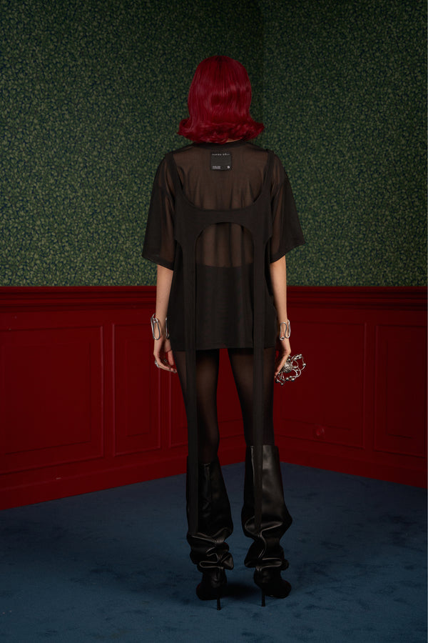 Mesh Oversized T-Shirt & Top Set “The Fearless One”