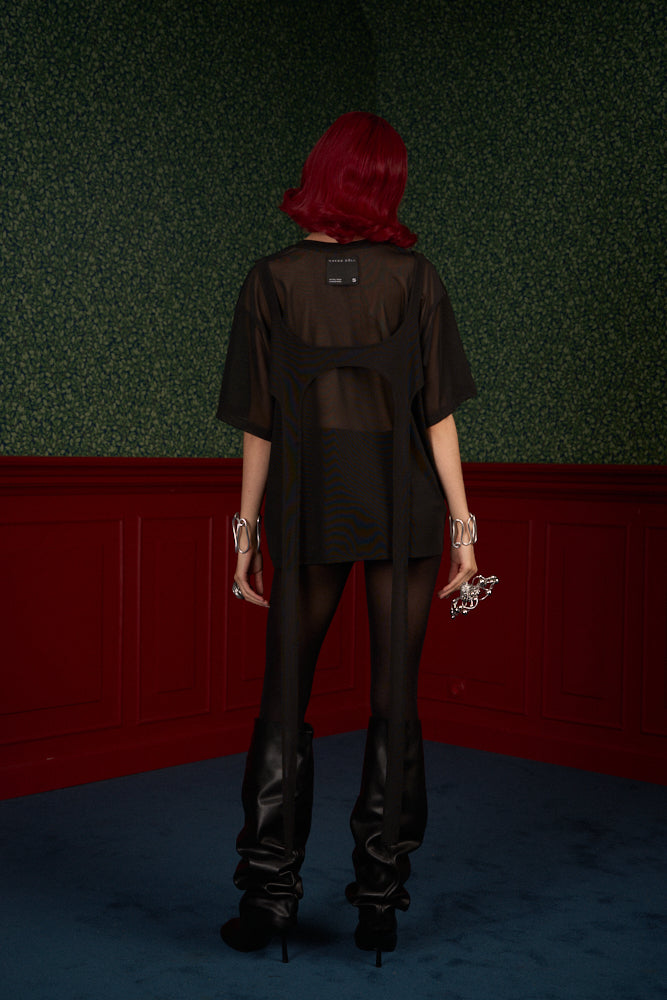 Mesh Oversized T-Shirt & Top Set “The Fearless One”