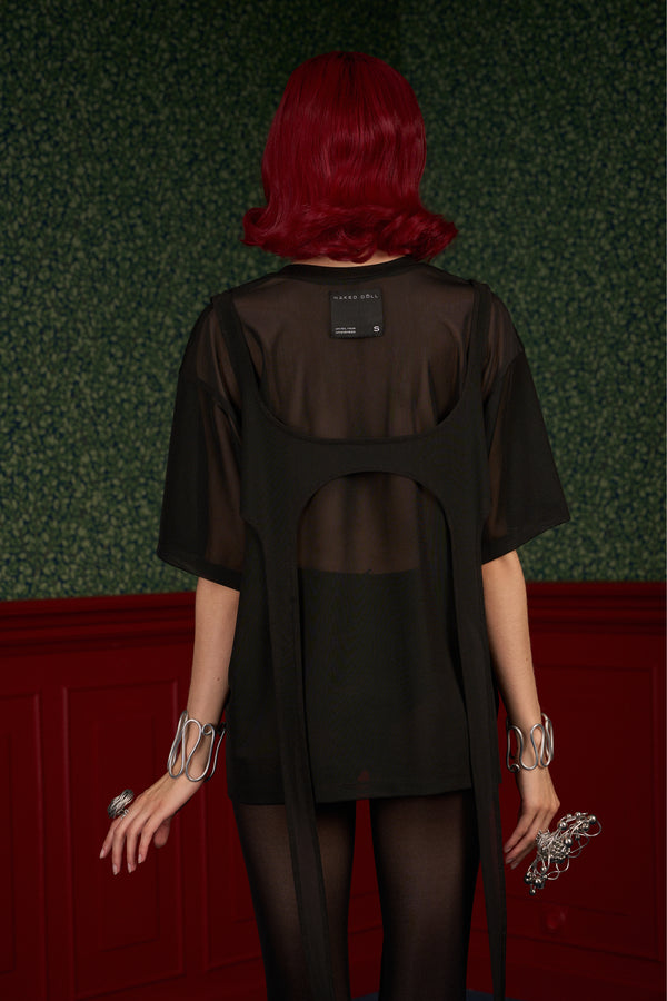 Mesh Oversized T-Shirt & Top Set “The Fearless One”