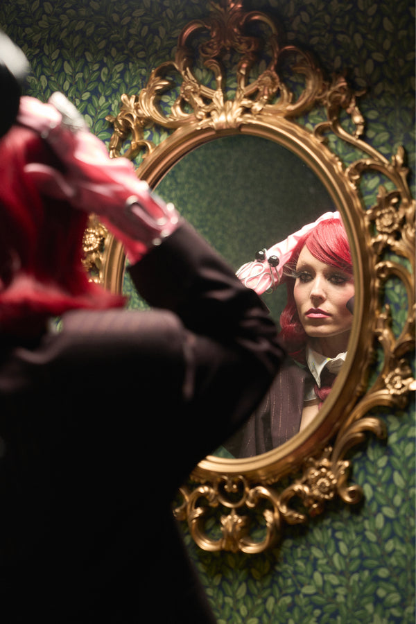 Transformable Oversized Brown Pinstripe Blazer "Iconic"