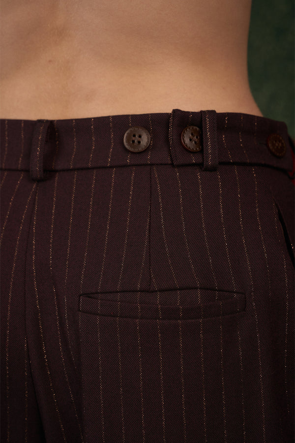 Wide Pinstripe Suit Pants "Iconic"