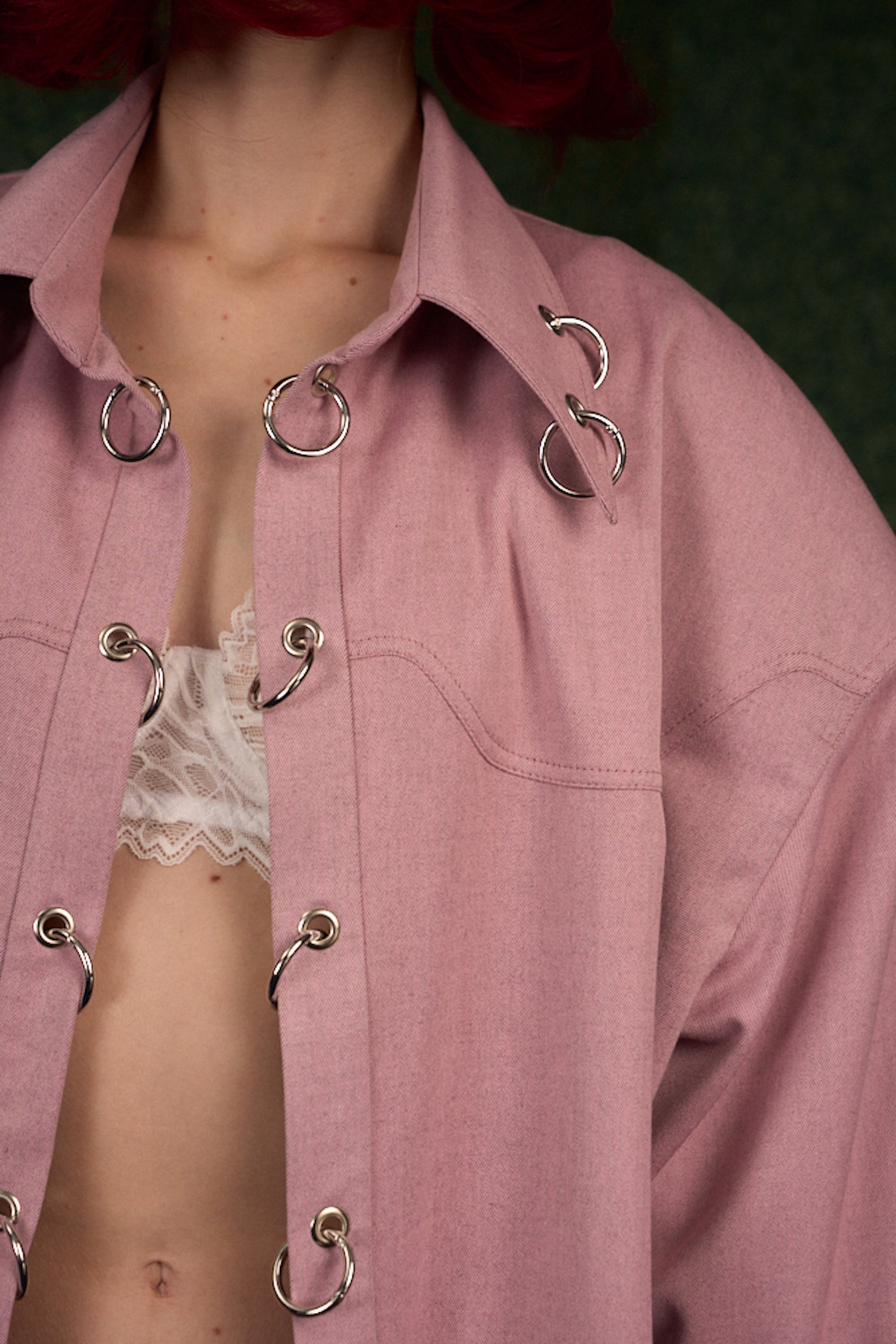 Strong-Shoulder Oversized Shirt “The Doll”