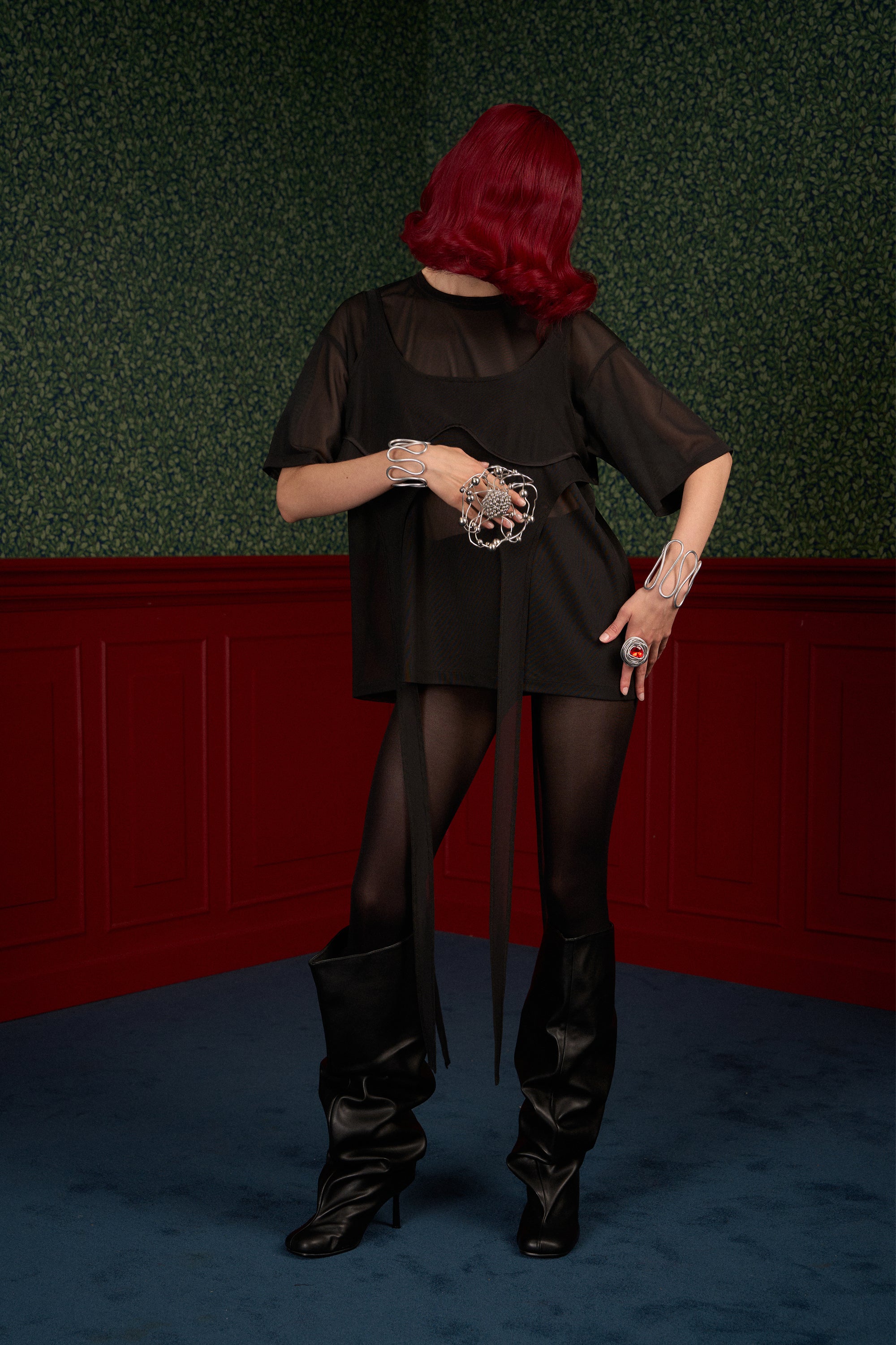 Mesh Oversized T-Shirt & Top Set “The Fearless One”