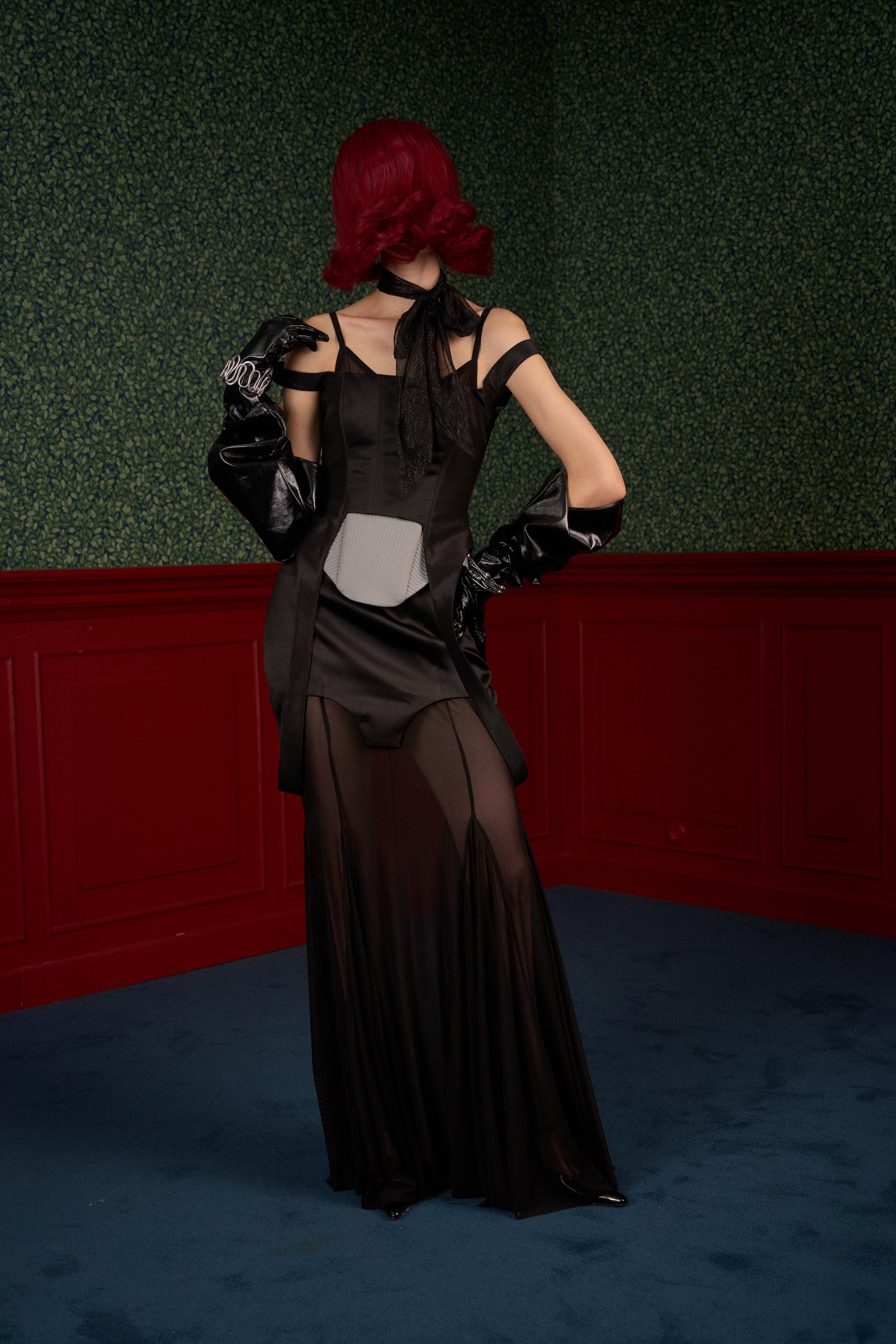 Satin Corset with Double Straps and a Bra-Top Effect “Siren”