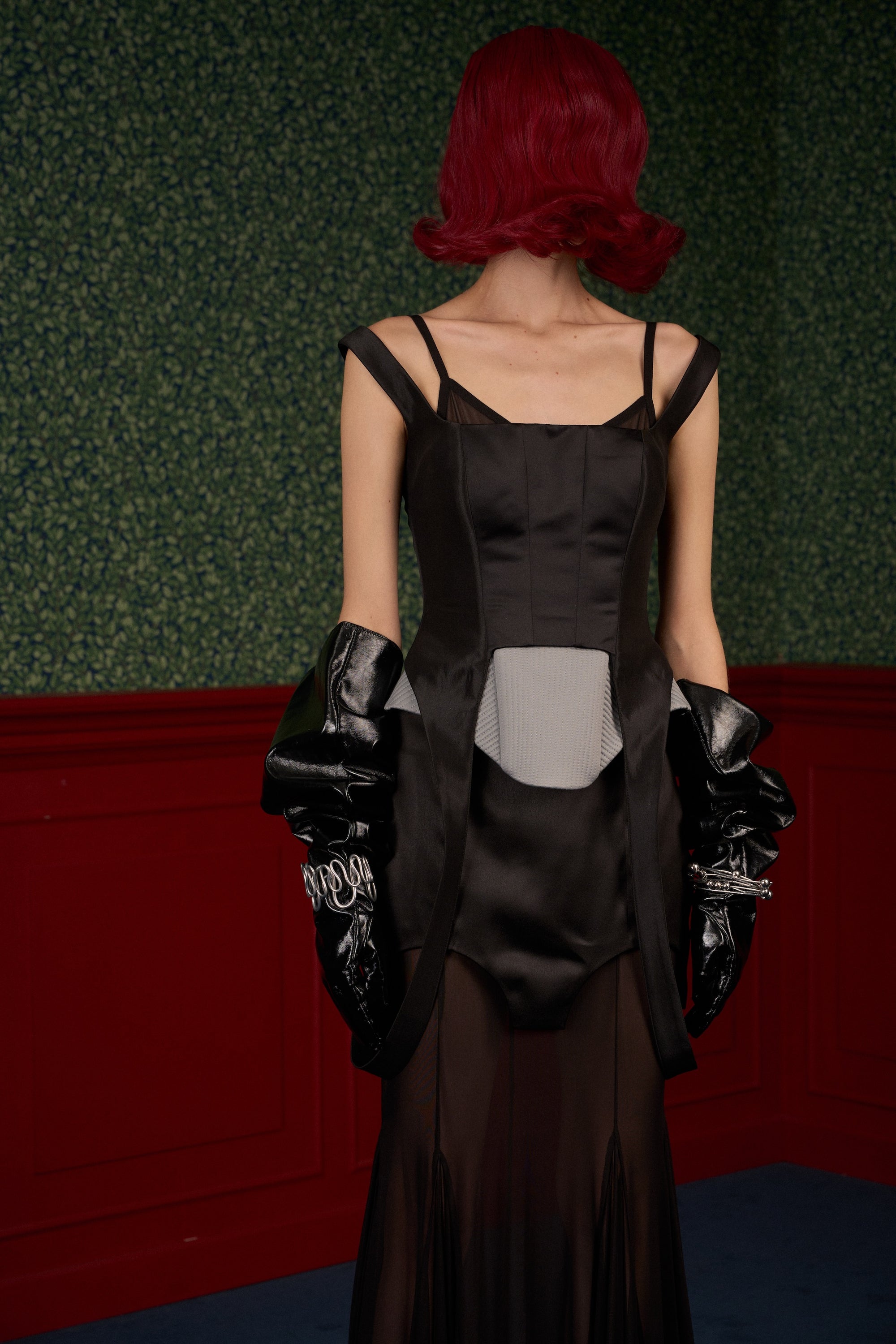 Satin Corset with Double Straps and a Bra-Top Effect “Siren”