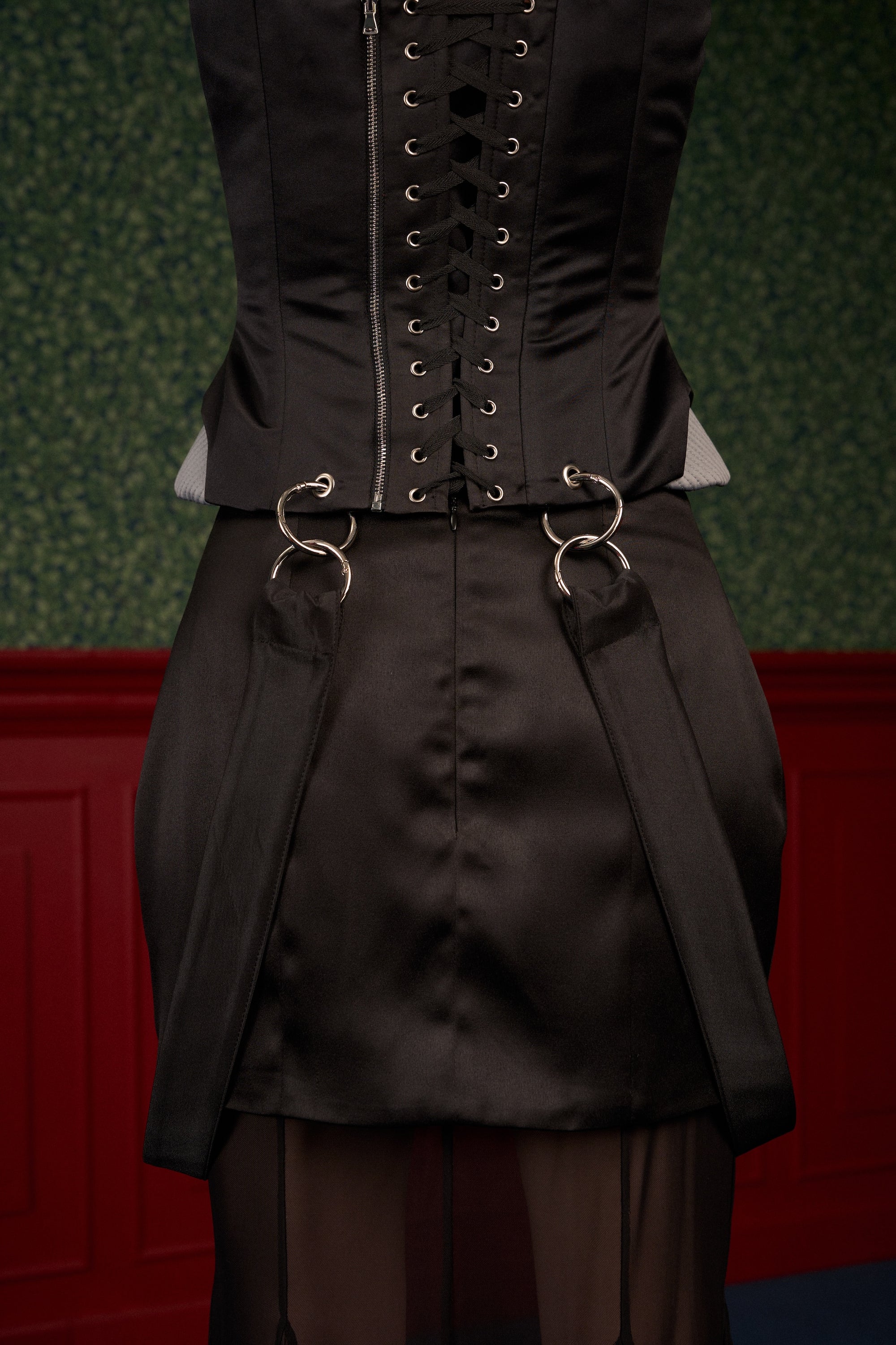 Satin Corset with Double Straps and a Bra-Top Effect “Siren”