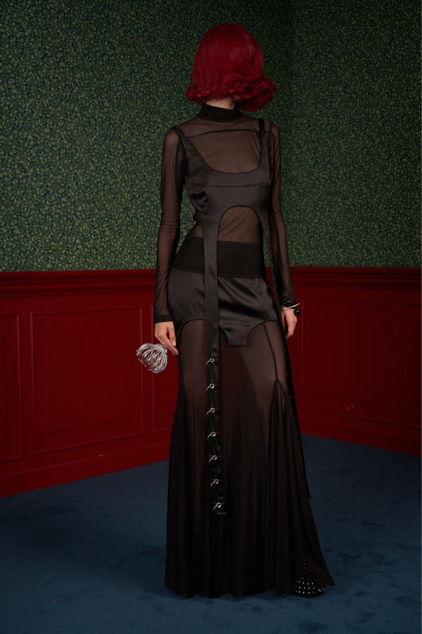 Unique designer sheer black dress – Naked Doll womenswear